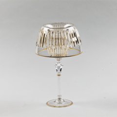 Хрустальный подсвечник Elegance Lines, золотой, h25 см CRISTAL DE PARIS 7805/21