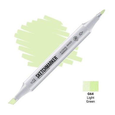Маркер Sketchmarker 2 пера: тонкое и долото Light Green SM-G064