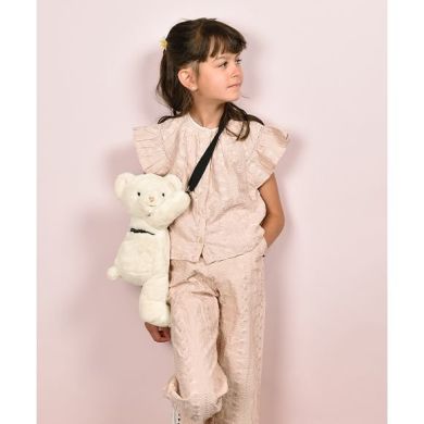 Мягкая игрушка-сумка Мишка кремовый, 30 см DouDou DC4378