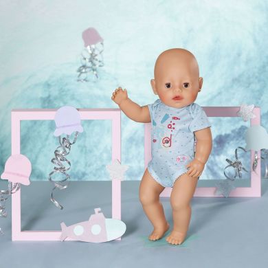 Одяг для ляльки Baby Born Боді S2 (блакитний) Zapf 830130-2