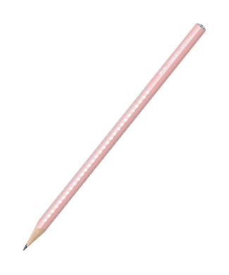 Олівець чорнографітний Faber-Castell Grip Sparkle, світло-рожевий корпус 29361
