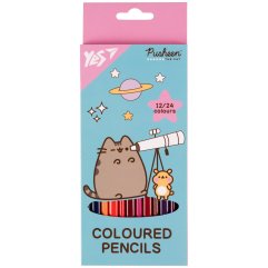 Карандаши цветные Yes 12/24 цв. Pusheen. Cheek 290745