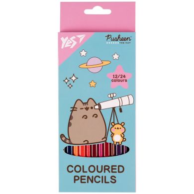 Карандаши цветные Yes 12/24 цв. Pusheen. Cheek 290745
