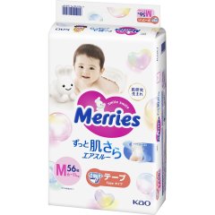 Подгузники детские размер M 6-11 кг/56 шт (SJ) Merries 438600, M