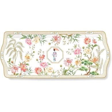 Піднос 35x15 см з порцеляни JARDINS D'ORIENT POZZI MILANO M006R1109JADO