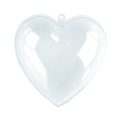 Пластиковое сердце Rayher двухкомпонентное прозрачное 10 см 1 шт 3933737