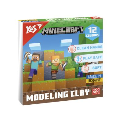 Пластилин Yes, 12 цветов, 240г Minecraft 540668