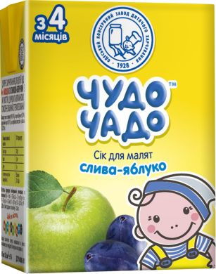 Сок Чудо-Чадо от 3 месяцев Слива-яблоко т/п 0.2л