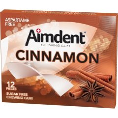 Жувальна гумка Aimdent Cinnamon 12 пластинок без цукру 8681259504123