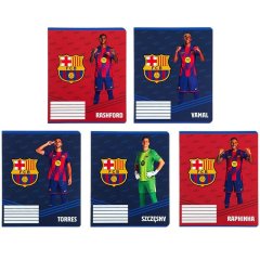Тетрадь 12 листов, клетка, софт тач + УФ лак, FC Barcelona Kite BC26-232