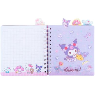 Блокнот с разделителями на спирали пл. обкл., 80 л., кл., Hello Kitty Kite HK26-278