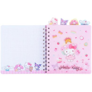 Блокнот с разделителями на спирали пл. обкл., 80 л., кл., Hello Kitty Kite HK26-278