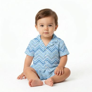 Детская пижама с коротким рукавом и шортами My Little Pie Missoni Ocean 104-110 PJ023