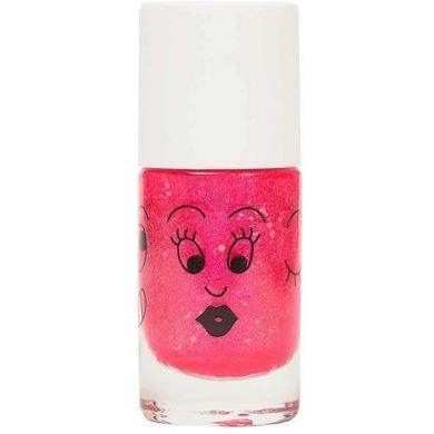 Детский лак для ногтей Glitter pink/Ярко-розовый с блестками Nailmatic 102SISSIF, Розовый