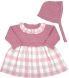 Детский зимний комплект платье и чепчик Babydola розовый р.6 мес. 11230