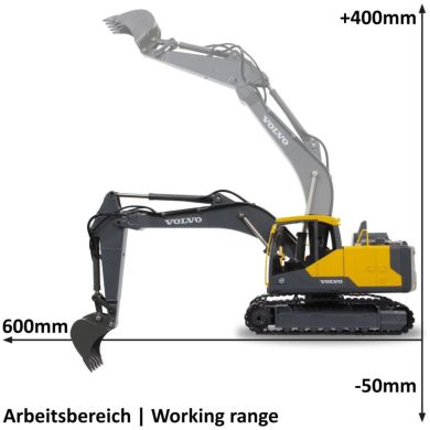Екскаватор на радіокеруванні Volvo EC160E 1:16 2,4GHz, жовтий Jamara 405055
