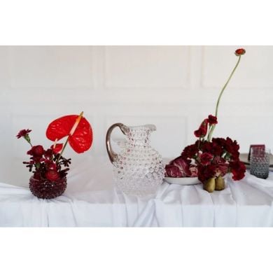Глечик Clear Hobnail 2л зі сріблою ручкою KLIMCHI 16184/2000-1S/27