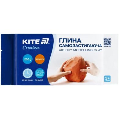Глина самозастигаюча Kite Creative, теракотова, 250 гр K-292-1