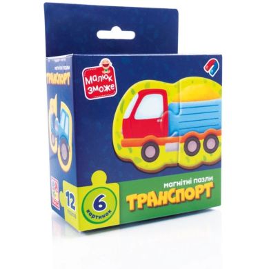 Игра развивающая пазлы магнитные Транспорт Vladi Toys VT1733-02