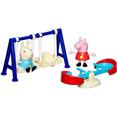Ігровий набір PEPPA FIGURINES серії Моменти з Пеппою ПРИГОДИ НА ГОЙДАЛКАХ G1857
