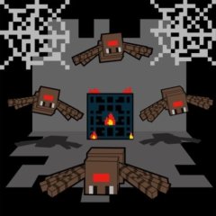 Картина по номерам SANTI Майнкрафт. Пещера с пауками, 25*25см Santi 955473