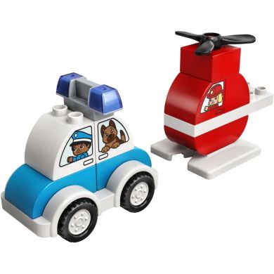 Конструктор LEGO Duplo Пожежний вертоліт і поліцейська машина 13 деталей 10957