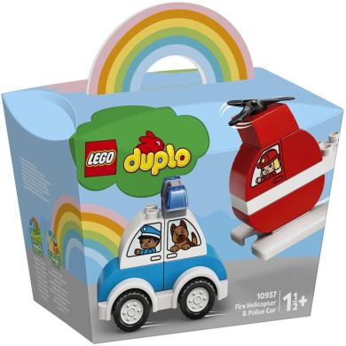 Конструктор LEGO Duplo Пожежний вертоліт і поліцейська машина 13 деталей 10957