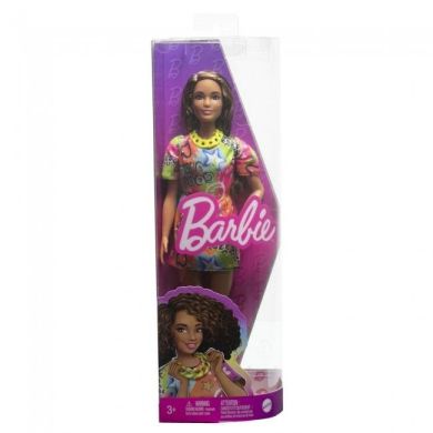 Кукла Barbie Модница в ярком платье-футболке HPF77