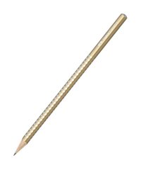 Олівець чорнографітний Faber-Castell Grip Sparkle, золотий корпус 29368