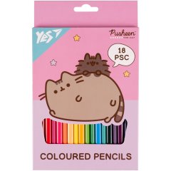 Карандаши цветные Yes 18 цв. Pusheen розовый 290733