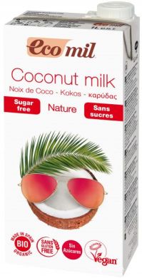 Органічне рослинне молоко Ecomil Кокосове без цукру 1 л 121437 8428532121437