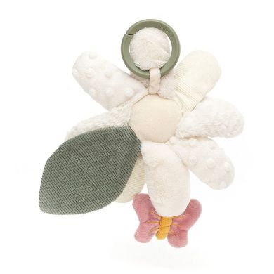 Підвіска м'яка іграшка Ромашка з метеликом Jellycat Little 20x20 FLEU2DAT, Білий