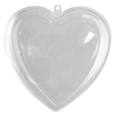 Пластикове серце Rayher двухкомпонентное прозоре 14 см 1 шт 3916737