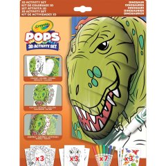 POPS 3D Набір для творчості Динозаври з 7 фломастерами Crayola 04-2800