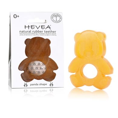 Прорізувач Hevea Planet Panda з натурального каучуку 0+ HEVPANDA, Коричневий