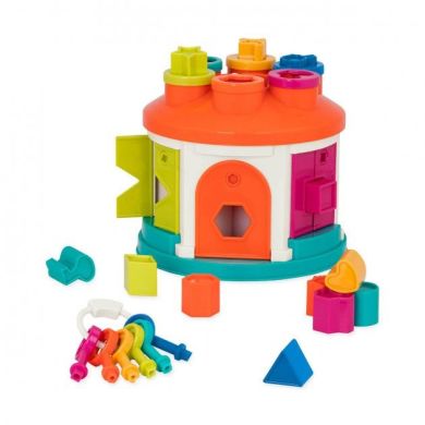 Розвивальна іграшка-сортер Battat Розумний будиночок 12 форм BT2580Z, Різнокольоровий