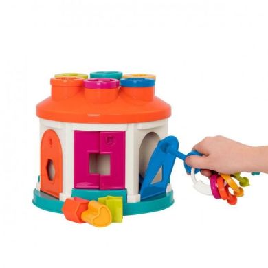 Розвивальна іграшка-сортер Battat Розумний будиночок 12 форм BT2580Z, Різнокольоровий