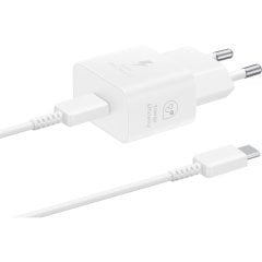 Зарядное устройство сетевое Samsung 25Вт USB-С, кабель USB-C > USB-C, 1м, белый EP-T2510XWEGEU