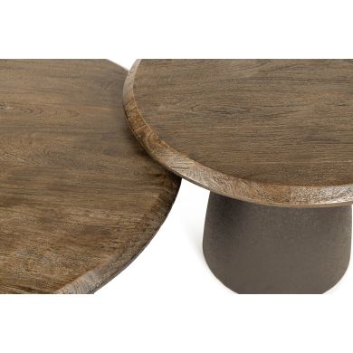 Журнальный столик, коричневое матовое дерево &Oslash;45&times;50 см ICCI TH1856
