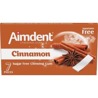 Жувальна гумка Aimdent Cinnamon 7 пластинок без цукру 8680976404624