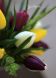 Букет з мила Green boutique тюльпани 9 штук біло-жовто-фіолетові з мімозою 47