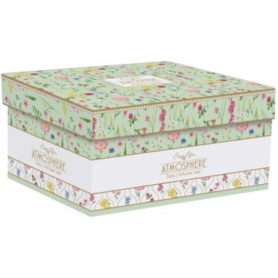 Чайник 600 мл з 2 порцеляновими чашками MEADOW FLOWERS POZZI MILANO M006R1467MFLO