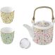 Чайник 600 мл з 2 порцеляновими чашками MEADOW FLOWERS POZZI MILANO M006R1467MFLO