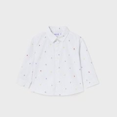 Детская рубашка с принтом Mayoral 74 Голубой 2188