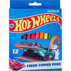 Фломастеры, набор 12 шт. Hot Wheels Kite HW24-447