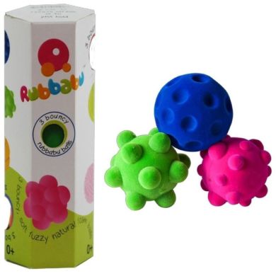 Іграшка з каучукової піни Rubbabu (Рубабу) Набір з 3 сенсорних кульок Mini 20249