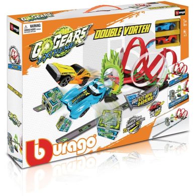 Ігровий набір серії GoGears Extreme Подвійний вихор (2 доріжки, 6 петель, 2 інерц.машинки) Bburago 18-30532
