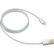 Кабель Canyon Lightning USB for Apple 1 м, pearl white (Braided metallic shell cable) CNE-CFI3PW