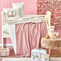 Комплект дитячої постільної білизни Karaca Home Baby Рожевий 200.16.01.0269, дитячий