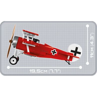 Конструктор COBI Самолет «Fokker Dr. I Красный барон », 175 деталей COBI-2974